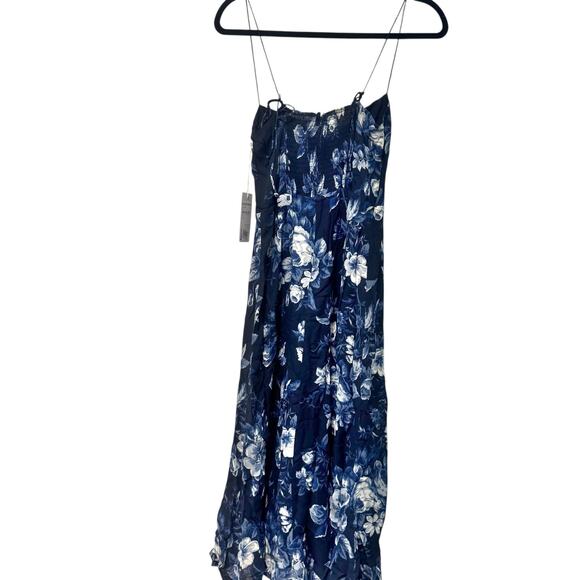 Reformation Juliette High Slit Sundress Sleeveless Lottie Blue Size 2 NWT - Picture 1 of 12